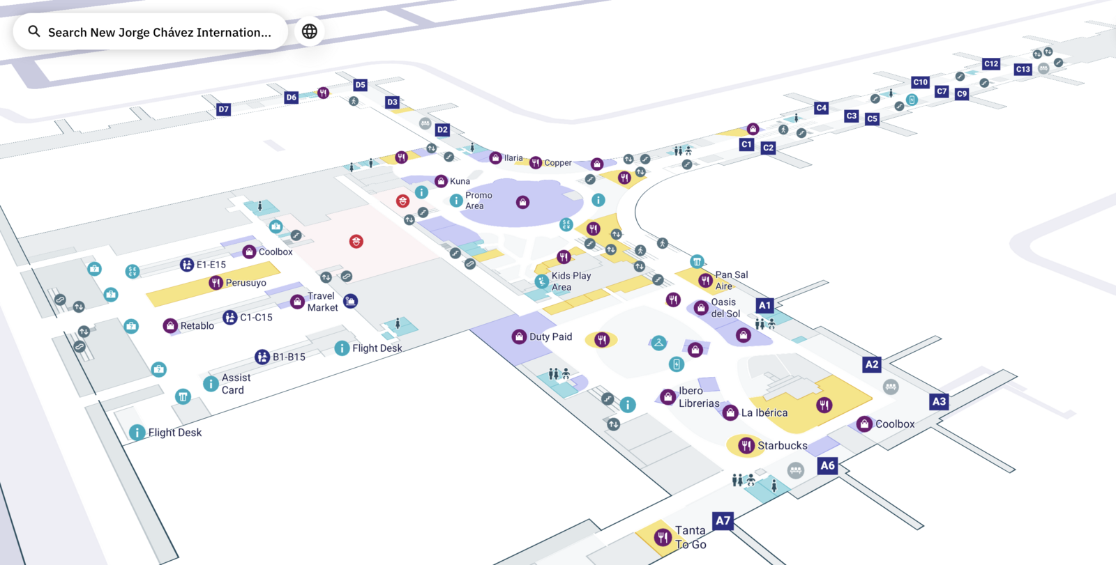 Lima Airport Map