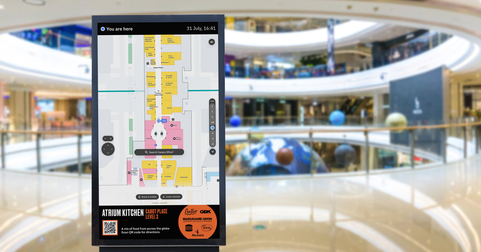 Shopping mall wayfinding