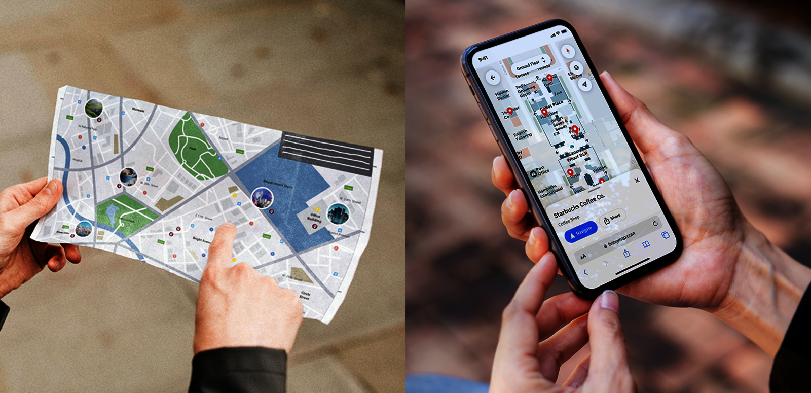 Environmental wayfinding - printed vs digital mapping