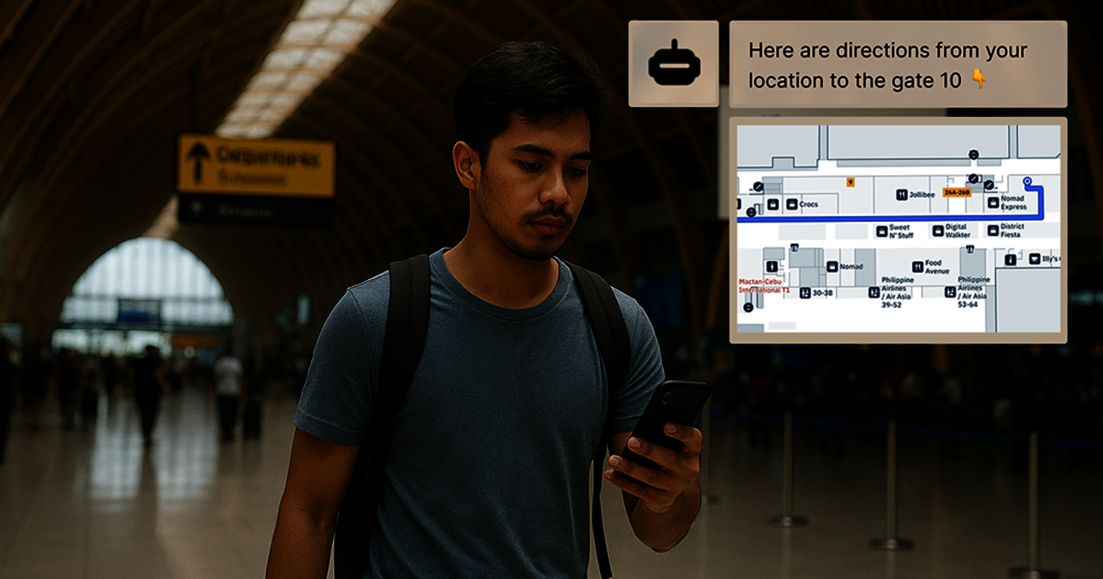 Airport indoor navigation